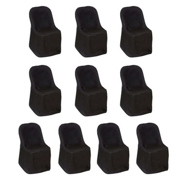 Efavormart Black Linen Polyester Folding Chair Cover Dinning Chair Slipcover For Wedding Party Event Banquet Catering