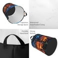 thumbnail image 2 of Gukieu Magical Stained Glass Castle Print Round Dirty Clothes Bag, Waterproof Standing Home Bathroom Storage Basket Car Trunk Storage Bag-Small, 2 of 6
