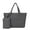 Gray, variant on Lightweight Tote Bags Set for Women Large Laptop Work Top Handle Handbag 2pc Set with Small Wallet Purse