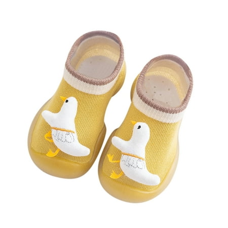 

nsendm Male Shoes Toddler 7t Shoes Girls Baby Boys Girls Shoes Cute Cartoon First Walkers Socks Shoes Antislip Strike Rite Shoes Girls Yellow 26