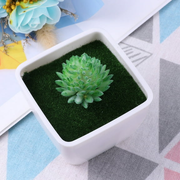 Worgeous Artificial Potted Plants Flower Pot Foam White 1Pack