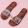 thumbnail image 5 of Anuirheih Slip on Sandals Women,Fashion Women's Casual Shoes Breathable Outdoor Leisure Sandals Slippers(Brown), 5 of 7