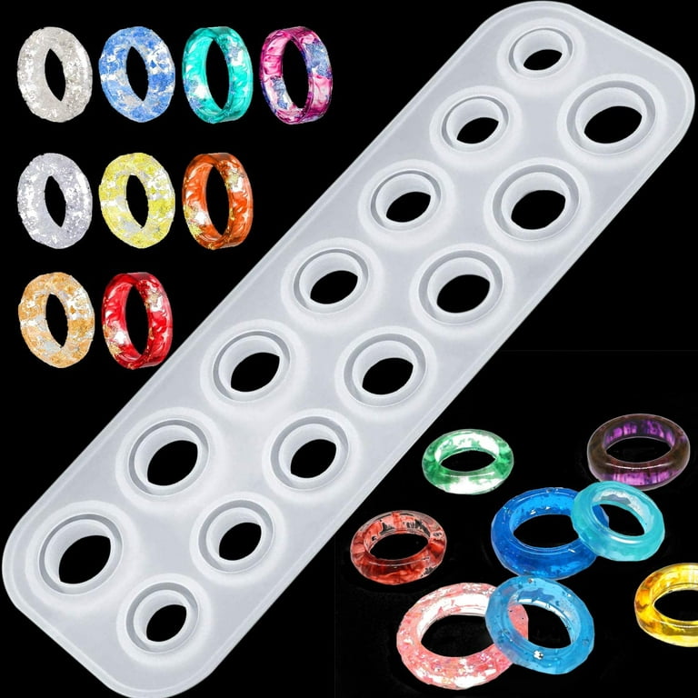 Silicone Ring Mold Resin Epoxy Mould Jewelry Rings Resin Casting Circle  Mould for DIY Jewelry Craft Making 