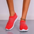 thumbnail image 4 of Rimocy Crystal Breathable Mesh Sneaker Shoes for Women Comfortable Soft Bottom Flats Plus Size 43 Non Slip Casual Shoes Woman, 4 of 7
