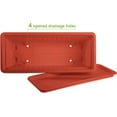 thumbnail image 7 of Casewin 3 Pack Window Box Planters, 17 Inches Plastic Rectangular Window Planters Flower Box Planter Plant Containers with Tray for Balcony, Windowsill, Garden (Terracotta), 7 of 7