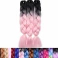 thumbnail image 3 of SEGO 3PCS/Lot Ombre Jumbo Braiding Hair Extensions Colored Hair Weave Synthetic Crochet Twist Box Braid Hair Black/Pink/Blue/Purple Fake Hair Extension for Women, 3 of 8