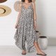 thumbnail image 4 of Mono De Verano Traje de vacaciones con estampado de leopardo de una pieza sexy asimétrico para mujer Cgtredaw Blanco 4Xl para Mujer, 4 of 6