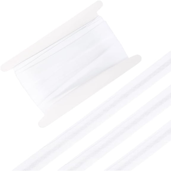 11 Yards 1" Wide Bias Tape Single Fold Bias Binding White Cotton Tape