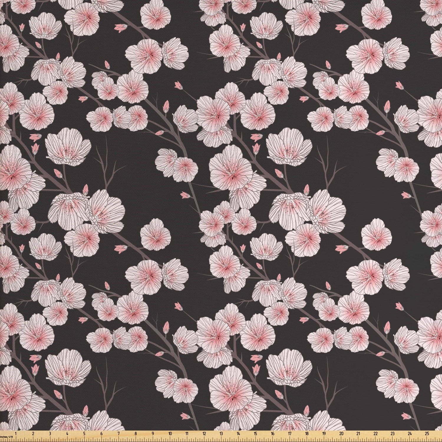 cherry-blossom-fabric-by-the-yard-fresh-nature-theme-branches-with