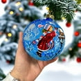 thumbnail image 2 of STP Goods Girl with Birds Glass Christmas Ball Ornament 3.9" (10 cm) Hand-Painted Christmas Tree Ornament Collectible Christmas Tree Hanging Decoration, Blue Red, 2 of 4