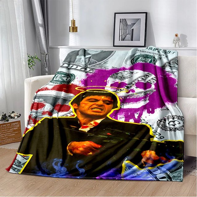 Scarface-mantas de franela con dibujos animados para niños, mantas Súper suaves y cálidas, para viajes, sofá, cama, regalos para niños
