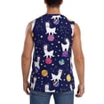 thumbnail image 4 of Kdxio Lama in Space for Men's Muscle T-shirt,Sleeveless for Workout Running Athletic Gym Lounge Casual, 4 of 7
