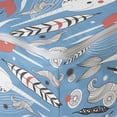 thumbnail image 4 of Narwhal Rectangle Pouf, Underwater Life Themed Whale and Bird Feather Illustration Colorful Design, Under Desk Foot Stool for Living Room Office Ottoman with Cover, 25", Multicolor, by Ambesonne, 4 of 4