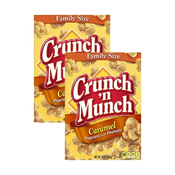Crunch 'N Munch Family Size Caramel Popcorn with Peanuts (Pack of 2)
