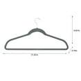 thumbnail image 6 of Simplify 24 Pack Extra Wide Velvet Coat Hangers in Grey, 6 of 7