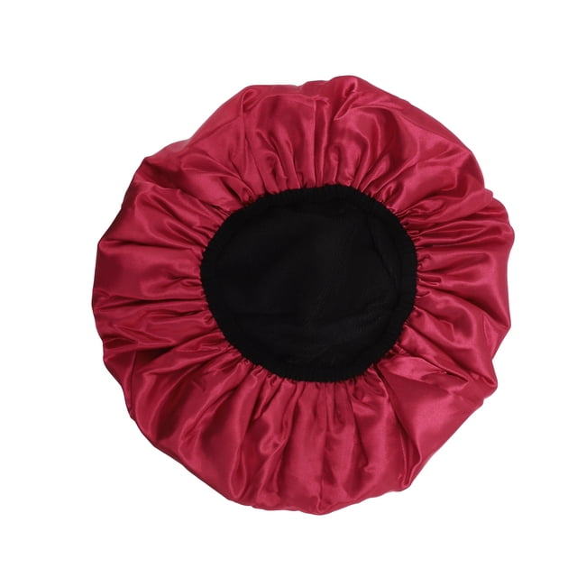 Gorro de Ducha Sólido Durable para Mujeres de Unique Bargains para Baño, Vacaciones, Hotel, Viaje, Satén EVA Rojo