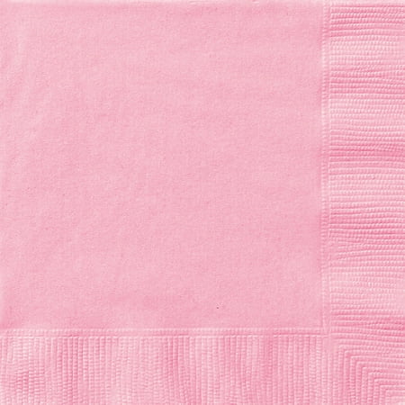 Paper Cocktail Napkins, 5 in, Light Pink, 20ct