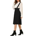thumbnail image 3 of INSPIRE CHICWomen's Cute Suspender Skirt High Waist Overall Corset Skater Short Mini Skirt L Black, 3 of 6