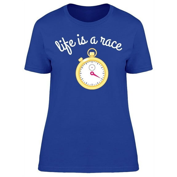 Life Is A Race Drawing T-Shirt Women -Image by Shutterstock, Female Small