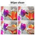 thumbnail image 4 of JEUXUS Black and White Red Flower Elegant Tulip Still Life Round Tablecloth for Picnic Dining Kitchen Farmhouse White, 4 of 7