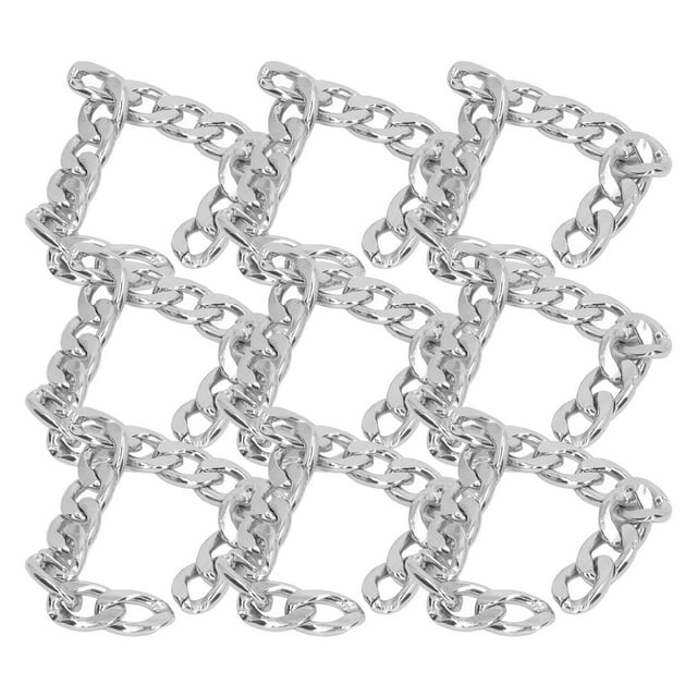Cadenas de aluminio de 10 m, estilo elegante, duraderas, de metal, ampliamente utilizadas, para joyería, bolsos, bricolaje, color plateado.