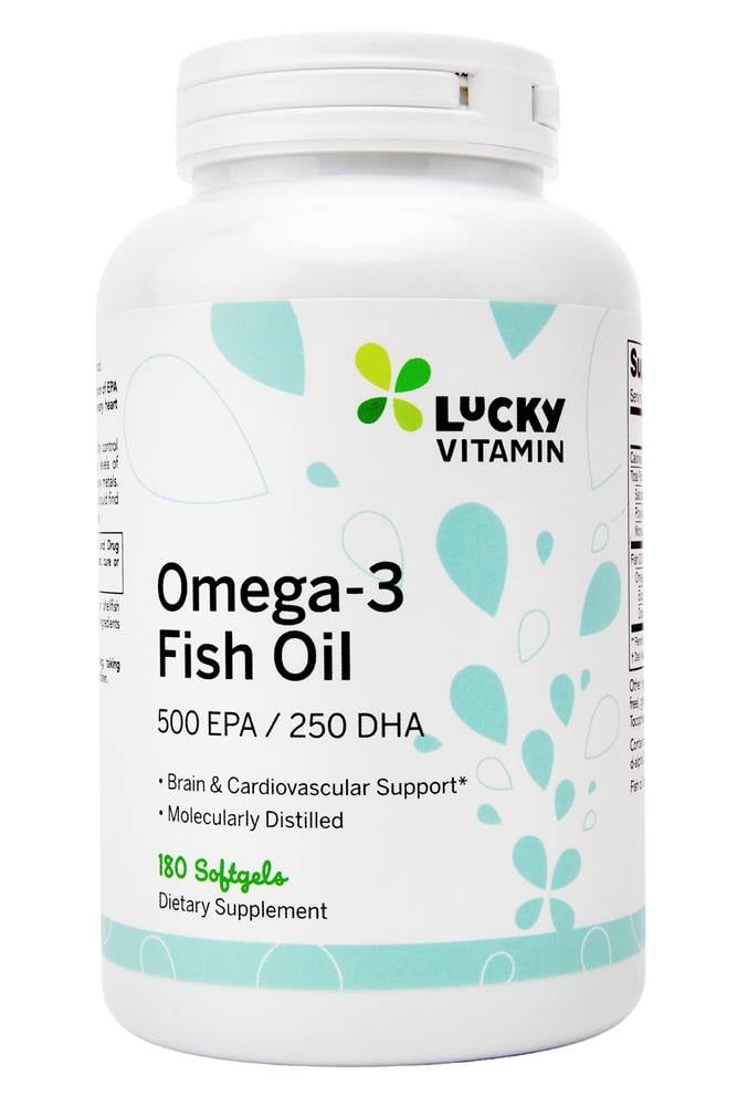LuckyVitamin - High Potency Omega-3 Fish Oil - 180 Softgels