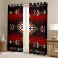 thumbnail image 2 of Farmhouse Geometric 30%-50% Blackout Curtains 52"Wx63"L Southwestern Tribal Window Curtains Vintage Western Aztec Curtains & Drapes Rustic Farmhouse Cabin Lodge Curtains 2 Panels Home Decor, 2 of 6