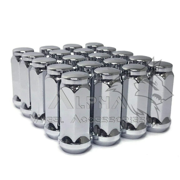 20Pc 9/16-18 Chrome Bulge Acorn Lug Nuts XL 2" For Dodge Durango Dakota Raider
