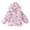 Pink, variant on Wonitaaizi Girls Lightweight Hooded Jacket Kids Water-Resistant Windbreaker Printed Jacket (6-12 Months,White)