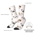 thumbnail image 2 of Yiaed Bulldog Face Print Great elasticity Crew Socks Sports socks for Men and Women, 2 of 5
