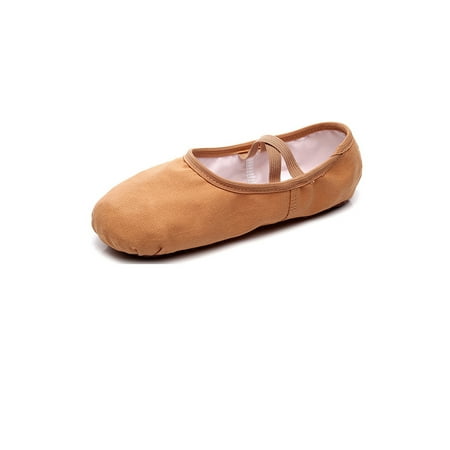 

Wazshop Women s Flats Flat Ballet Shoes Slip On Dance Shoe Breathable Round Toe Slipper Kids Split Sole Stretch Camel 12C