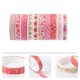 thumbnail image 3 of 10 Rolls Washi Masking Tape Decorative Assorted Tape Set for Scrapbook (Pink), 3 of 4
