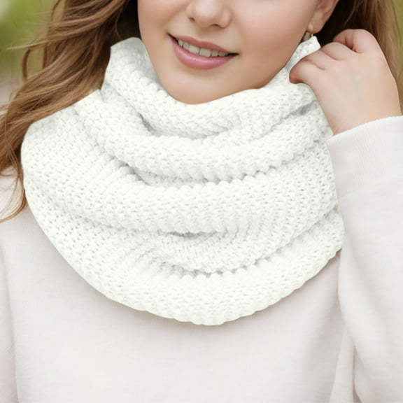 Teyfeniy Fall Winter Women Scarves Cable Knitted Neck Gaiter Scarf For Women Warm Neck Warmer Cold Weather