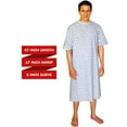 thumbnail image 3 of Personal Touch Patient Gowns, Back Tie (6-Pack) Blue Diamond, Comfortable Polyester and Cotton Blend is Easy-Care, Wrinkle Resistant, and Fits All Sizes Up To 2XL (47" Long & 66" Sweep), 3 of 4
