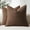 Brown, variant on Linen Throw Pillow Covers 18x18 Set of 2 Solid Handcrafted Striped Cushion Covers for Bed Soft Modern Farmhouse Neutral Pillowcase for Couch Bedroom Living Room Home Decor