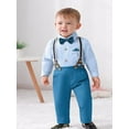 thumbnail image 3 of Baby Boy Clothes Suits Toddler Shirt Suspender Pants Outfit Sets Gentleman Wedding Suit 1-5 Years, 3 of 14