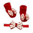 thumbnail image 3 of Ketyyh-chn99 Baby Socks Christmas Slipper Socks Cute Crew Socks Soft Socks Winter Warm Socks for Baby Girl Boy White,One Size, 3 of 5