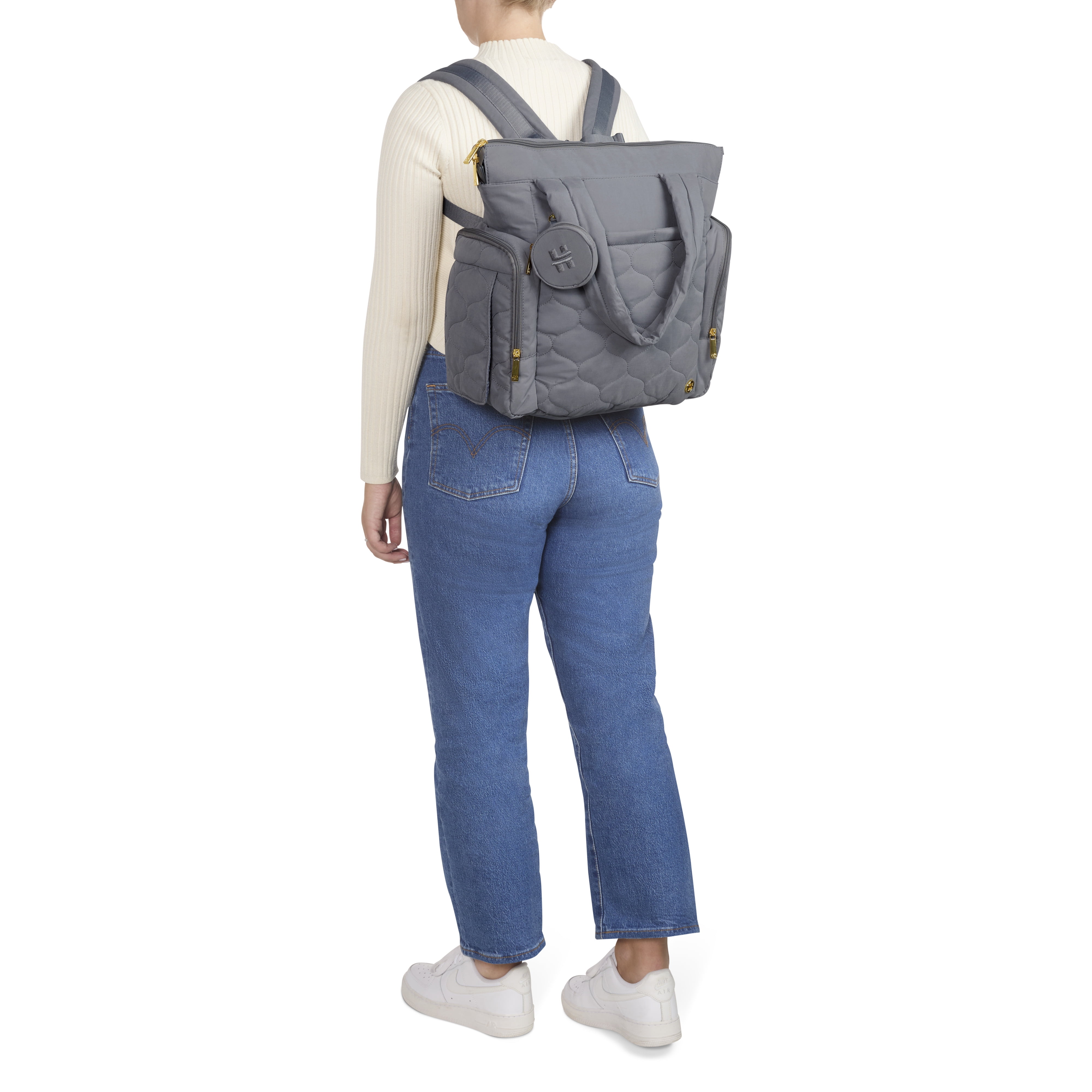 Huggies Cozy Hugg Pack Diaper Bag, Quiet Shade, Gray