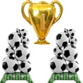 thumbnail image 1 of Yanonmyfd Soccer Balloons 3-Pack - Giant Self Soccer Ball Balloons with Trophy | Soccer Party Decorations for Sports Themed Birthday, World Cup Party Supplies for Boys Men, 1 of 11