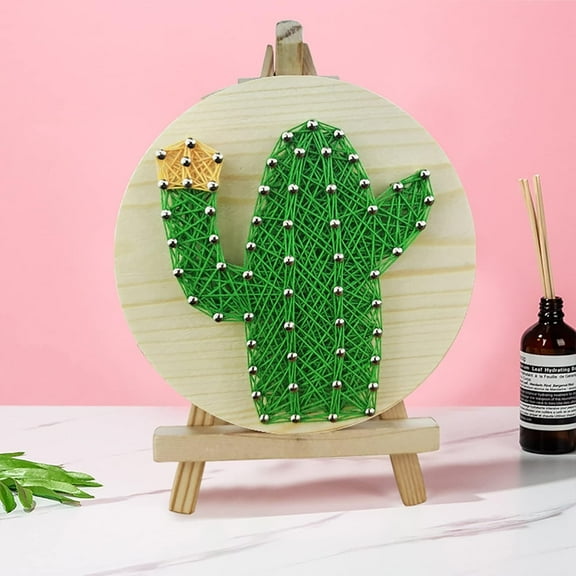 String Art DIY Kit - Cactus. Wizardi Craft Kit F07-M12-1-DHAA28289