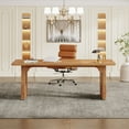 thumbnail image 2 of Tribesigns Modern Executive Desk, 70.9" Large Office Computer Desk, Conference Table Meeting Room Table, Simple Workstation Business Furniture for Home Office, Rustic Brown, 2 of 8