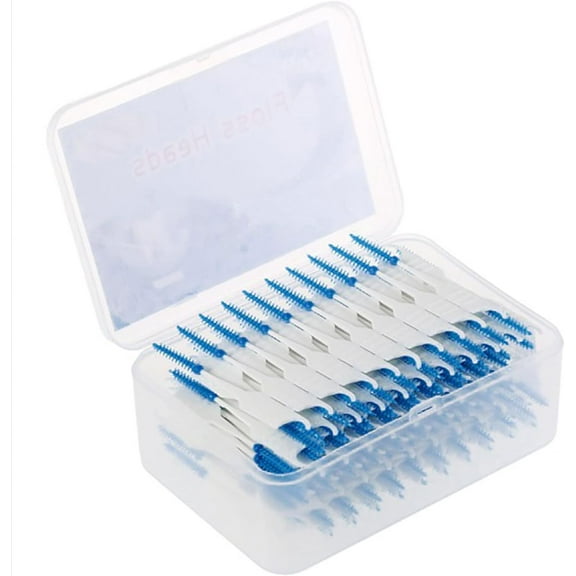 200Pcs Nterdental Brush, Toothpick Flossing Head Tooth Tool ,Professional Brush Micro Tight Cleaner ,with Portable Case