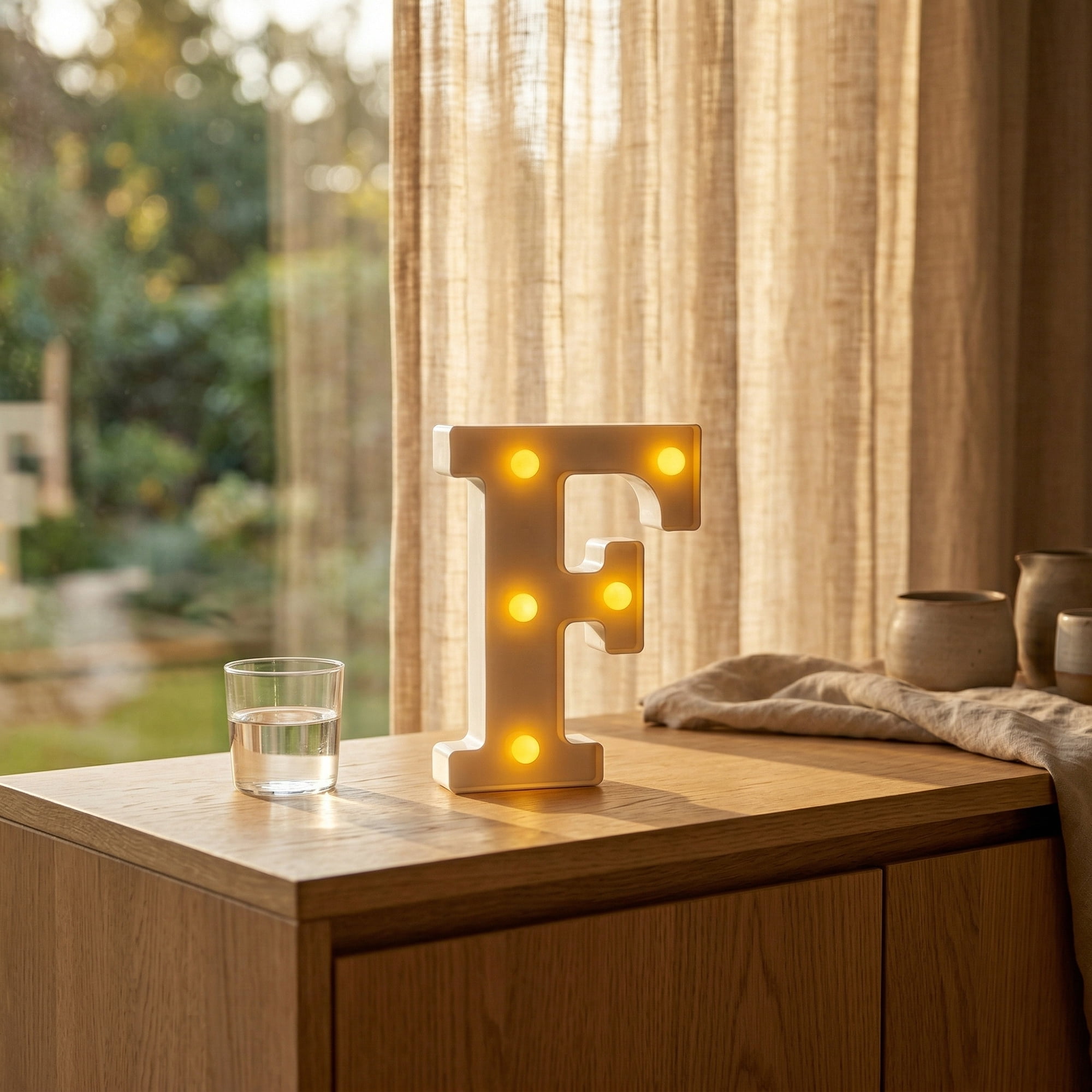 Unique Bargains Marquee Letters With Lights LED Light Up Signs Letter F 5"L x 1.1"W x 6.1"H