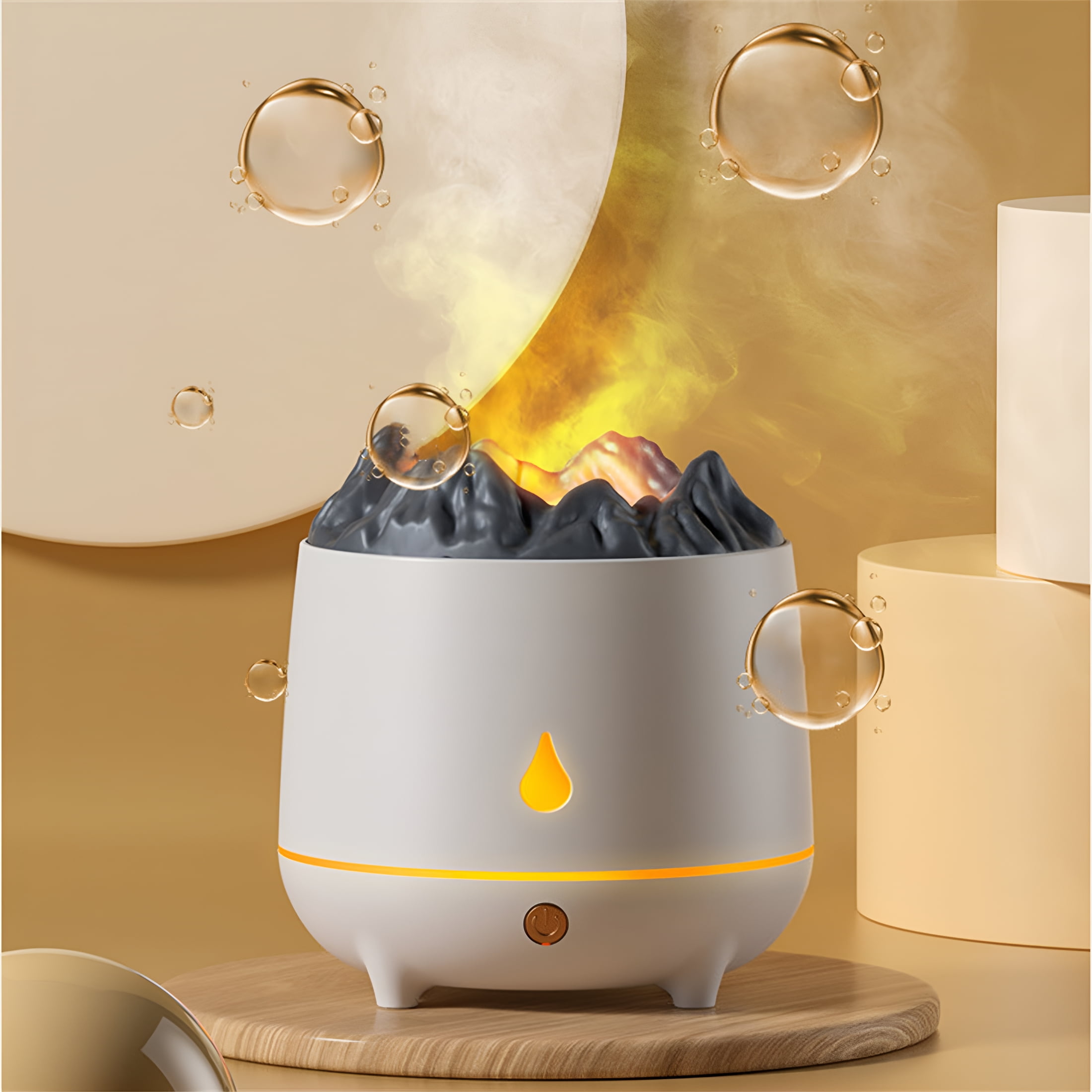 HIBIBUD 2026 New Humidifiers for Bedroom Kids Warm&Cool Mist Humidifier Bedroom for Bedroom Simulated Volcano Aromatherapy Diffuser Cool Mist Humidifier Quiet Air for Bedroom Baby Nursery Office