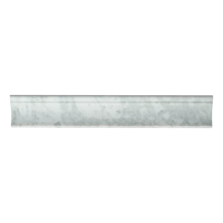 MSI Carrara White Cornice moulding 2 in. x 12 in. Polished Marble Wall Tile (10 lin. ft. /Case)