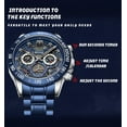 thumbnail image 5 of RUIGE large dial multifunctional men's watch stainless steel men's waterproof trendy watch, 5 of 7