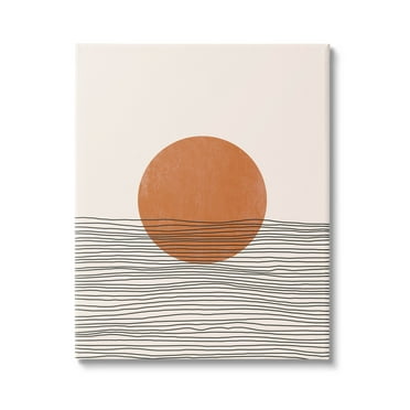 Stupell Industries Circle Shape Layered Stripes Lines Graphic Art Gallery Wrapped Canvas Print Wall Art, Design by JJ Design House LLC