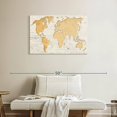 thumbnail image 2 of Elephant Stock Beige World Map Wall Art - Horizontal Canvas Wall Art - Living Room Wall Decor - Map Canvas - Beige And Yellow Decor - 36" x 24", 2 of 8