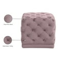 thumbnail image 2 of Meridian Furniture Stella Pink Velvet Ottoman/Stool, 2 of 4