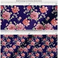 thumbnail image 2 of Soimoi Cotton Cambric Fabric Leaves & Peony Floral Printed Fabric 1 Yard 42 Inch Wide, 2 of 7